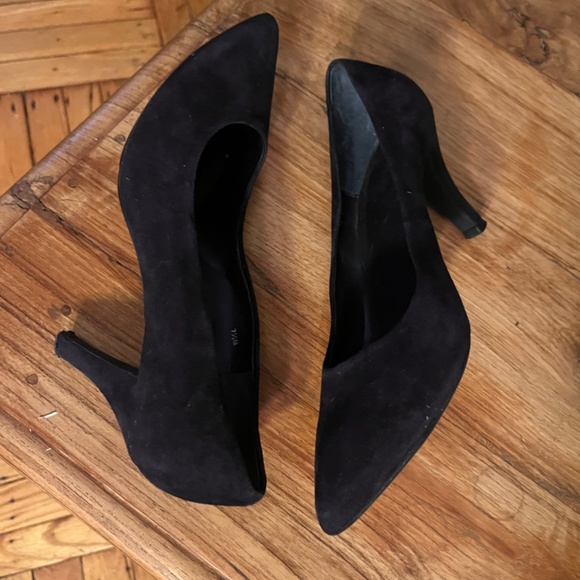 Blue Suede Kitten Heels - Picture 3 of 4